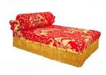 Chaise Red with Gold Elephants