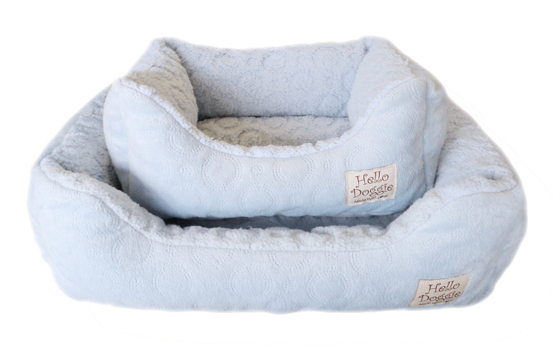 Circle Print Pet Beds Blue