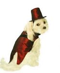 Burgundy Satin Rhett Butler Tuxedo, Tails, Bow Tie & Top Hat