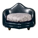 Pointed Back Sofa Leopard Print
