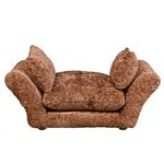 Open Back Bed Furry Brown