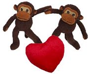 Mini Plush Monkey Boys with Heart Toy
