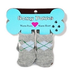 Heather Grey Argyle Soxy Paws