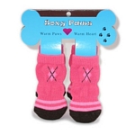 Hot Pink Argyle Soxy Paws