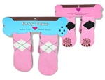 Petal Pink Argyle Soxy Paws