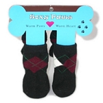 Plum Argyle Soxy Paws