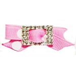 Asprin Dot Barrette Pink and White