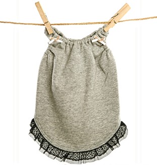 Little Girl's Slip Silver Grey